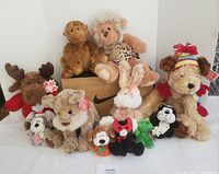 Group shot of all eleven GUND plush toys