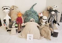 Front view of all ten Nightmare Before Christmas items displayed