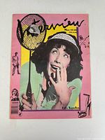 Full front cover of May 1988 Interview magazine featuring Lily Tomlin with Andy Warhol artwork