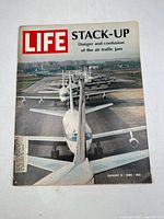 Front cover of Life magazine August 9, 1968 showing airplanes lined up with headline about air traffic jam