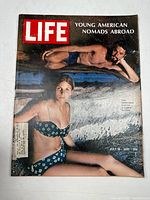 Front cover of Life magazine showing young man and woman by rocky formation, dated July 19, 1968