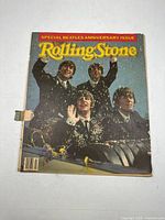 Front cover of Rolling Stone magazine dated February 16, 1984, featuring The Beatles in color with confetti, title text 'Special Beatles Anniversary Issue'.