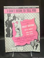 Full view of sheet music cover displaying title, film name and cast images