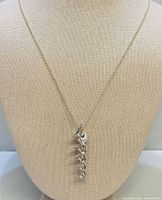 Full view of necklace on display bust