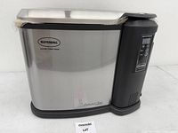 Front view of stainless steel Butterball electric turkey fryer