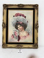 Framed oil painting full view