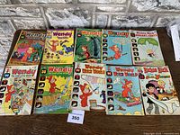 All ten comics laid out for complete group view