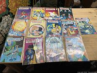 All 13 bagged Robotech comics laid out on table