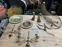 All items grouped on table showing composition of lot