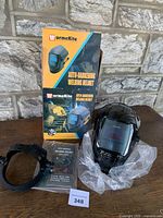 Complete lot with box, helmet, headgear, manual