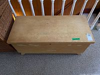 Top view of cedar hope chest trunk