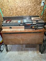 Overall view of Craftsman jointer/planer on stand
