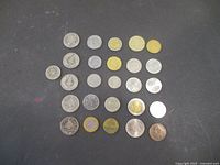 Full layout of 26 coins