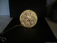 Lamp illuminated showing mottled glow