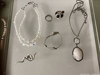 Tray with all jewelry pieces