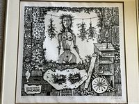 Framed print front view showing full composition, mat and frame.