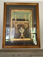 Framed print front view showing full artwork, frame and matting