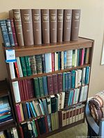 Full bookshelf view with books