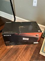 Photo of Sony XDR-S3HD radio original packaging boxes showing the product and brand information.