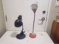 Front view of both lamps on table