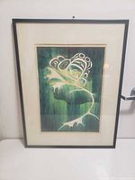 Full view of framed Indigenous painting "Caribou Spirit"