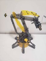 Overall view of assembled translucent crane on star base