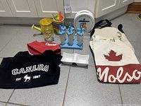 All items laid out for overview