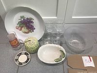 Group shot of all items arranged on floor