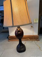 Full view of lamp with shade