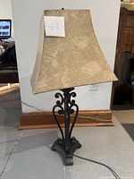 Full view of lamp showing shade and base