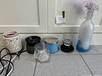 Group shot of all seven items side by side on floor