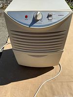 Front view showing controls and grille