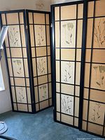 Both Shoji screens standing, showing eight panels total