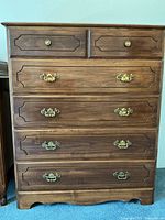 Tall seven-drawer dresser front view