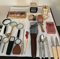 Overview of all items laid out on table