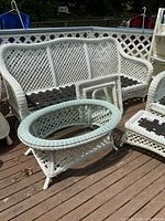 Sofa and oval table front view