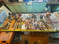 Top view of entire assortment on workbench