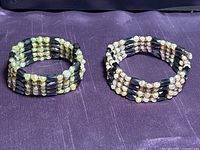 Both magnetic pearl wrap pieces side by side