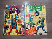 Both comic books front covers side by side