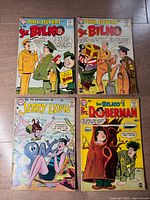 Group shot of all four DC comic books laid out