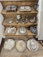 All items displayed on stairs for complete view