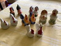 Front view of all six pairs standing upright