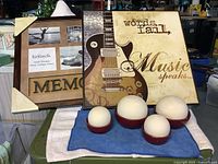 All items grouped: collage frame, wall art, four humidifier bowls with spheres