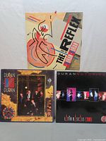 All three Duran Duran records front covers displayed