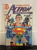 Front cover of Action Comics #601 comic book showing Superman and other characters with bright color illustration and DC Comics logo.