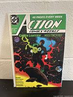 Front cover of Action Comics #614 showing Green Lantern in a space scene.