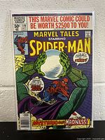 Front cover of Marvel Tales #119 comic book showing Spider-Man vs Mysterio artwork and promotional text about value potential.