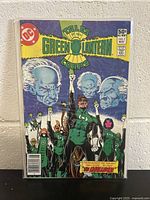 Front cover photo of the comic book showing the title, price, issue number, and illustration of Green Lantern characters.