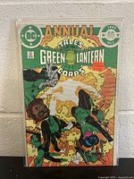 Front cover photo of Tales of the Green Lantern Corps Annual #1 comic book showing colorful action illustration and price.