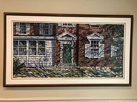 Full view of framed painting on wall